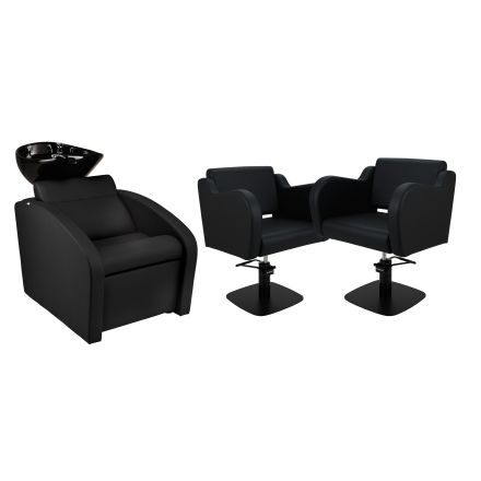 Zestaw Mebli Comfort + 2 Fotele Holly B Czarne